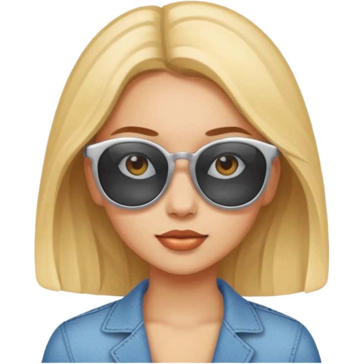 girl looking over sunglasses  emoji