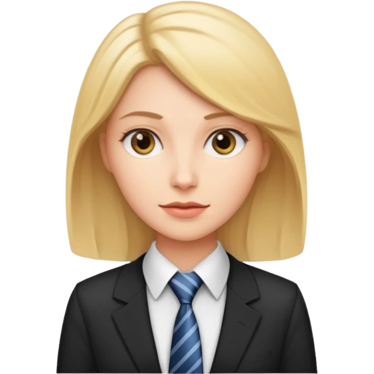 white collar woman with tie emoji