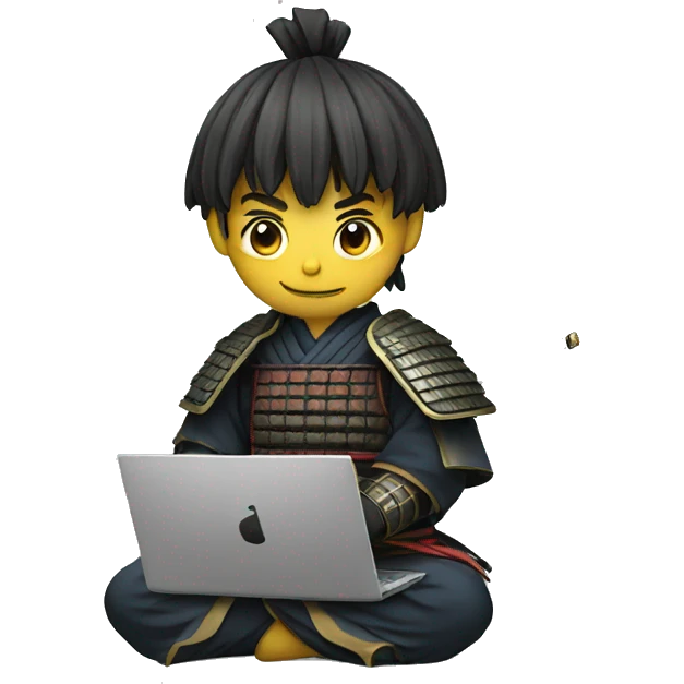 samurai with laptop emoji