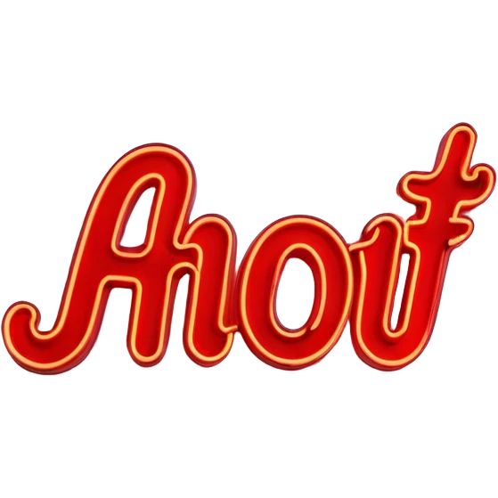  neon sign with the word hot emoji