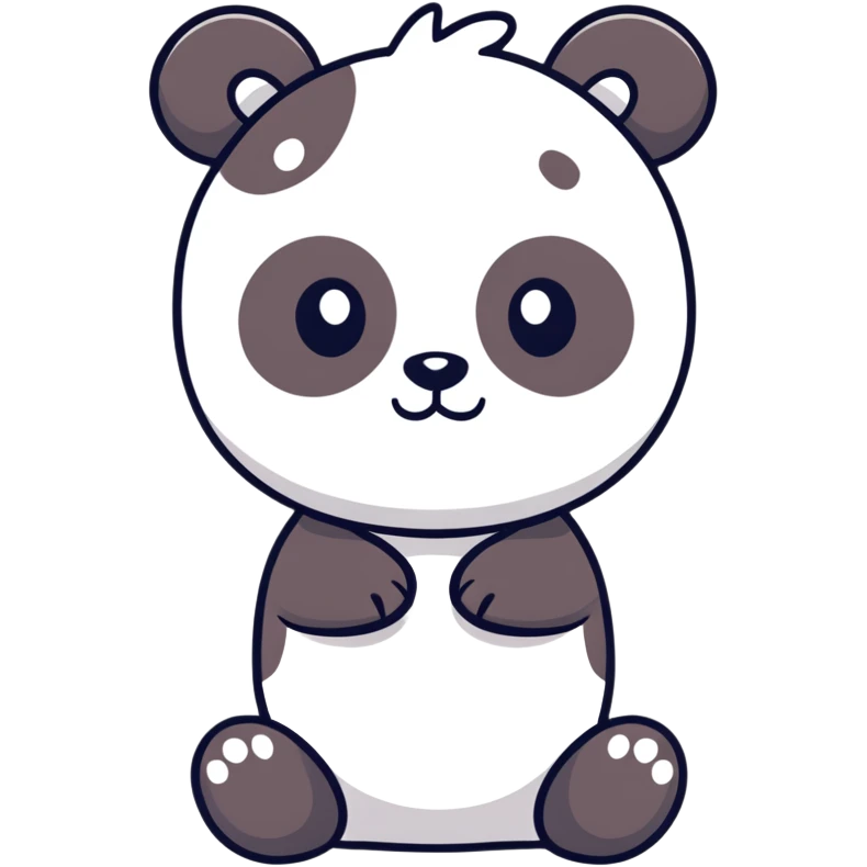 Patiently waiting panda  emoji