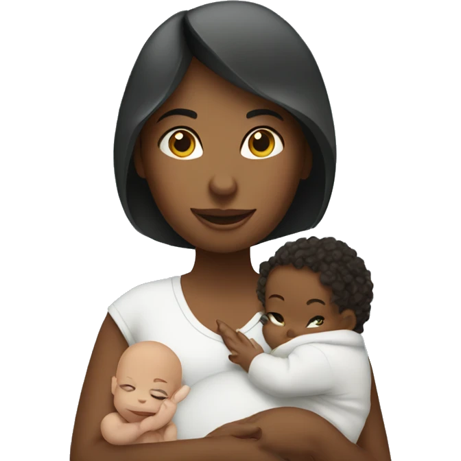 Woman with baby and money emoji
