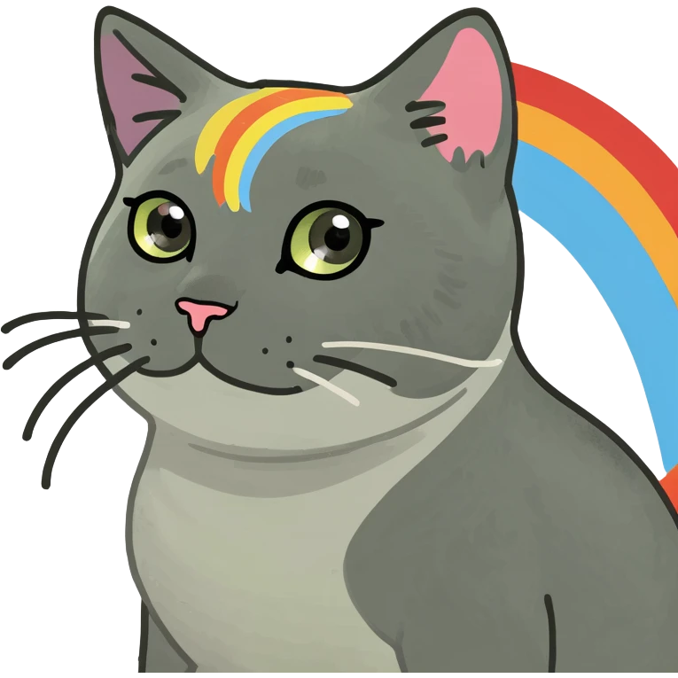 cat with rainbows  emoji