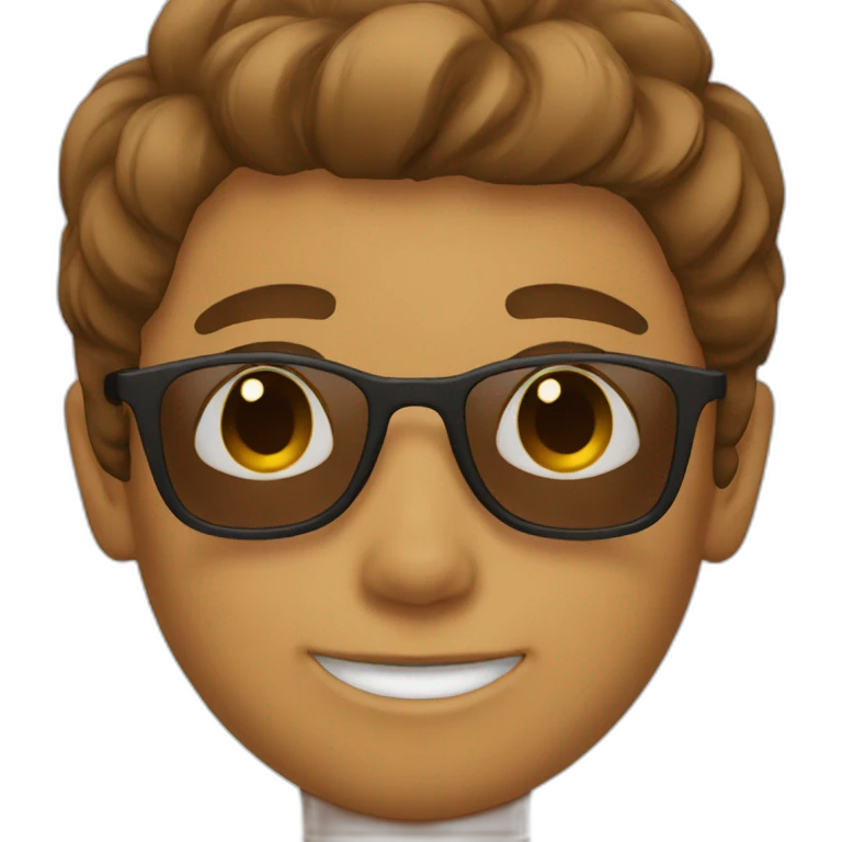 Boy with brown sunglasses emoji