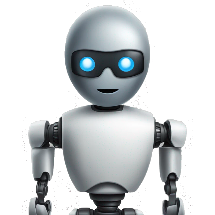 robot pretending to be, or disguised as a, human emoji