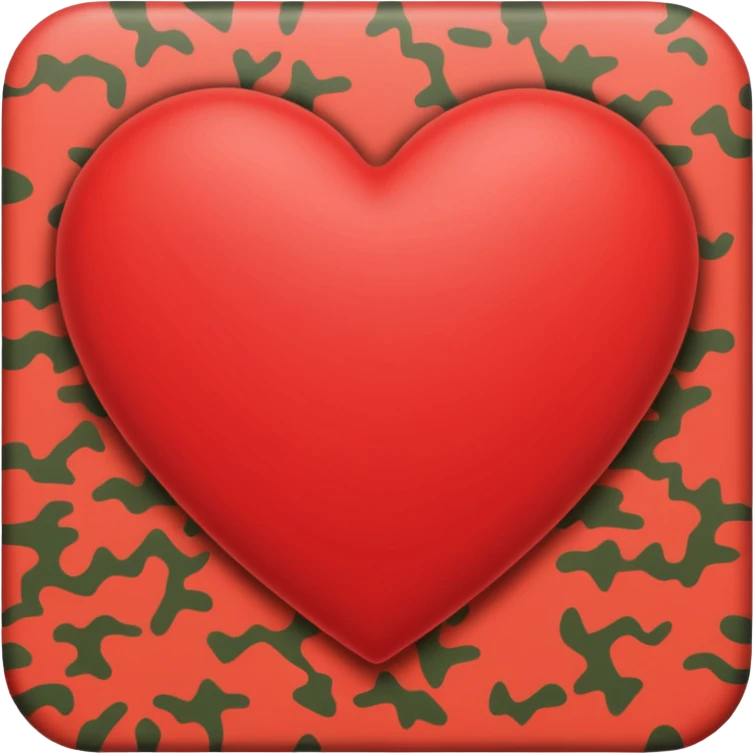 Heart camuflage emoji