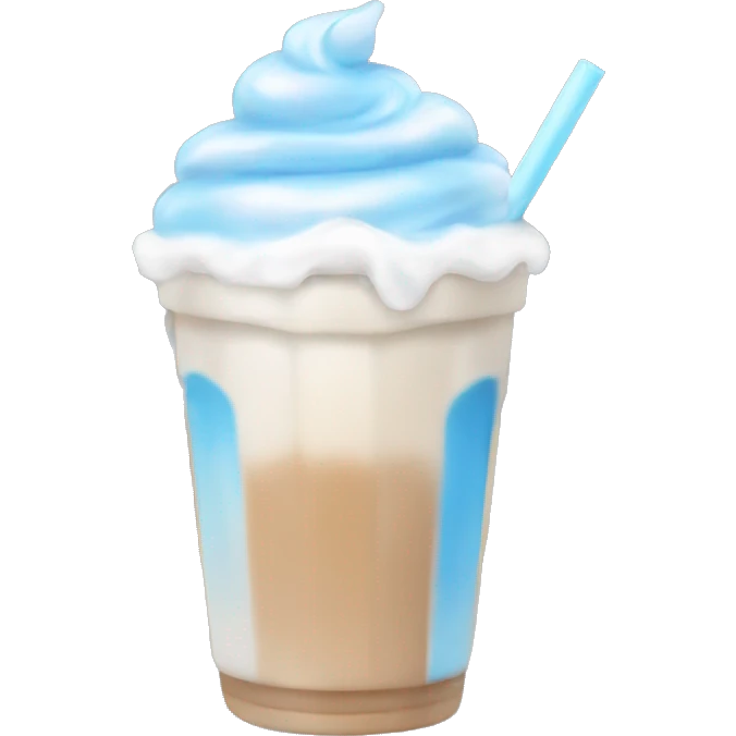 Milktea with blue pearl emoji