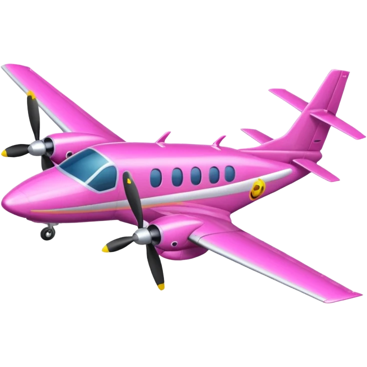 pink turboprop aircraft emoji
