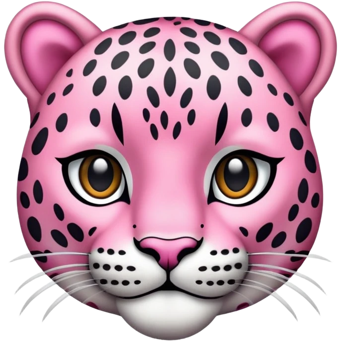 Lazo leopardo y rosa pastel emoji