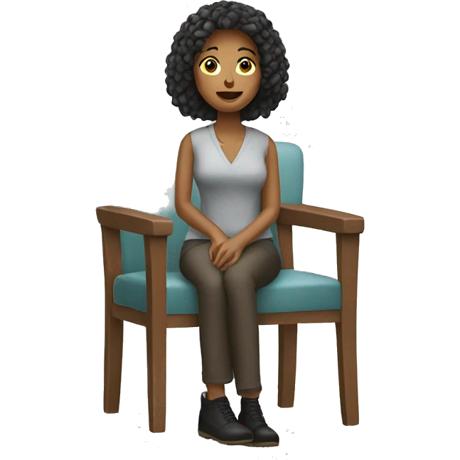 woman sitting on a chair emoji