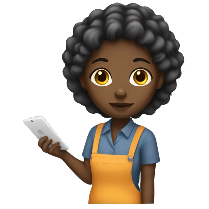Black Girl working  emoji