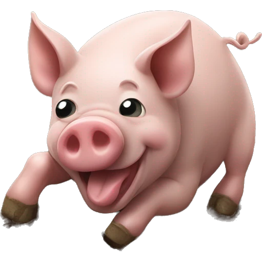 Pig rolling in mud emoji