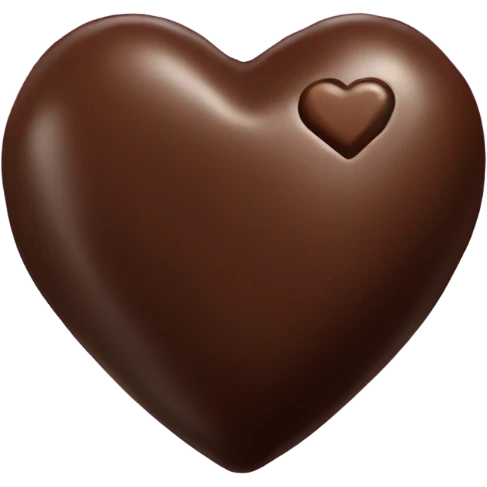 one heart shaped chocolate truffle emoji