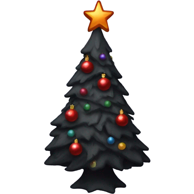 Goth Christmas tree emoji