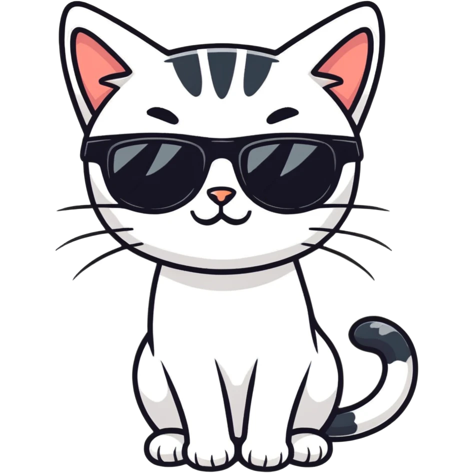 Cat with sunglasses emoji
