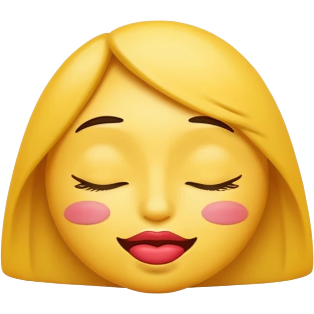 Make me an emoji sticking out his lips and closing his eyes emoji