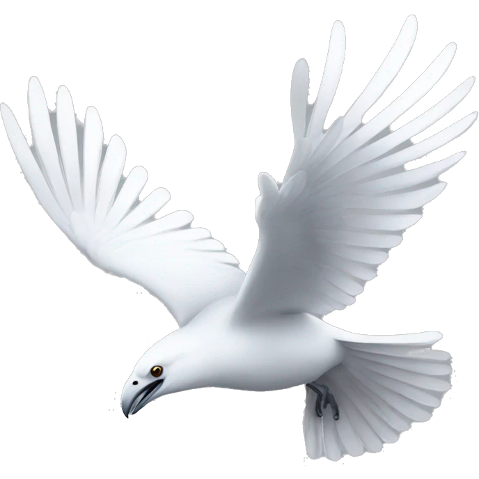 White crow flying emoji