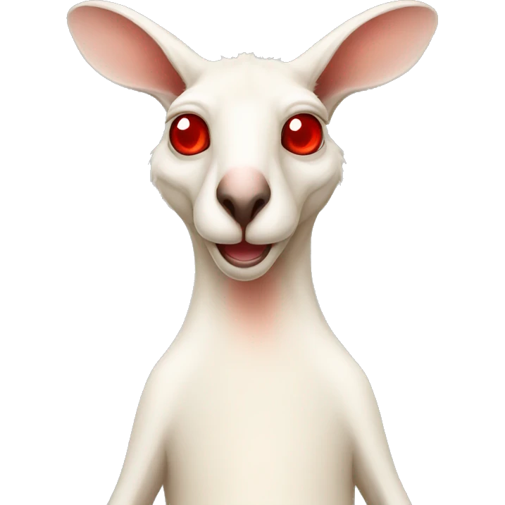 albino kangaroo with red eyes emoji