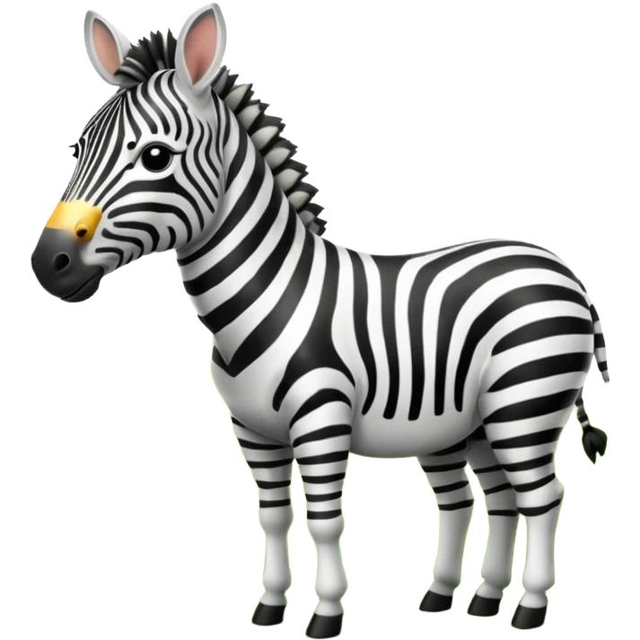 A zebra listening to music emoji