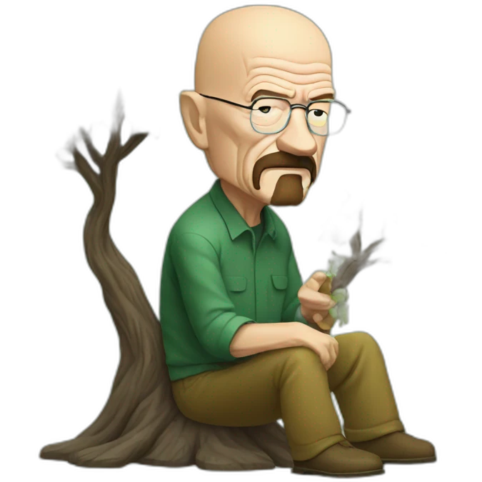 Walter white eating a tree emoji