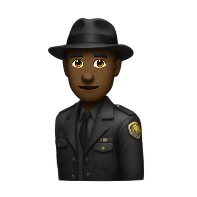 NOIR QUI SE FAIS FRAPPER emoji