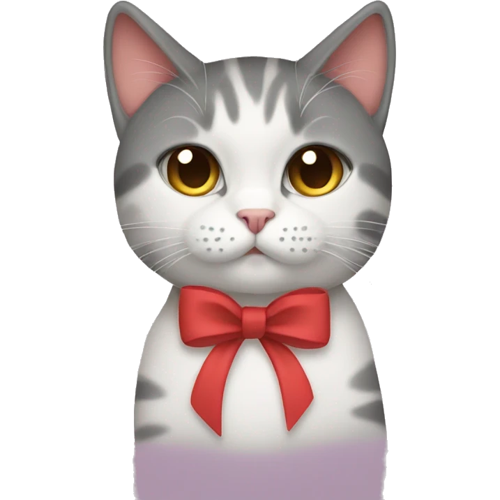 A bow on a cat emoji
