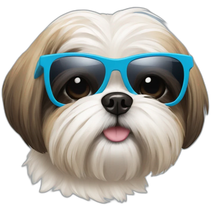 Shih tzu with sunglasses emoji