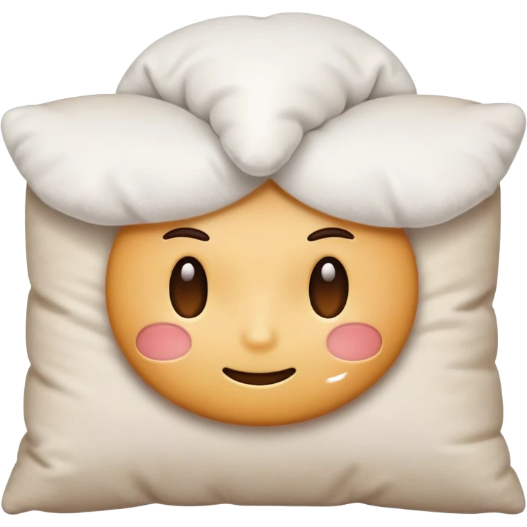 face hiding behind a pillow, classic emoji look emoji
