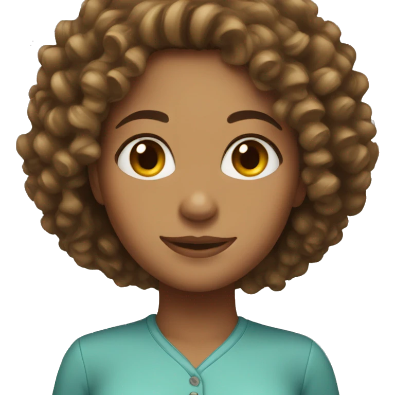 Woman Curly hair emoji