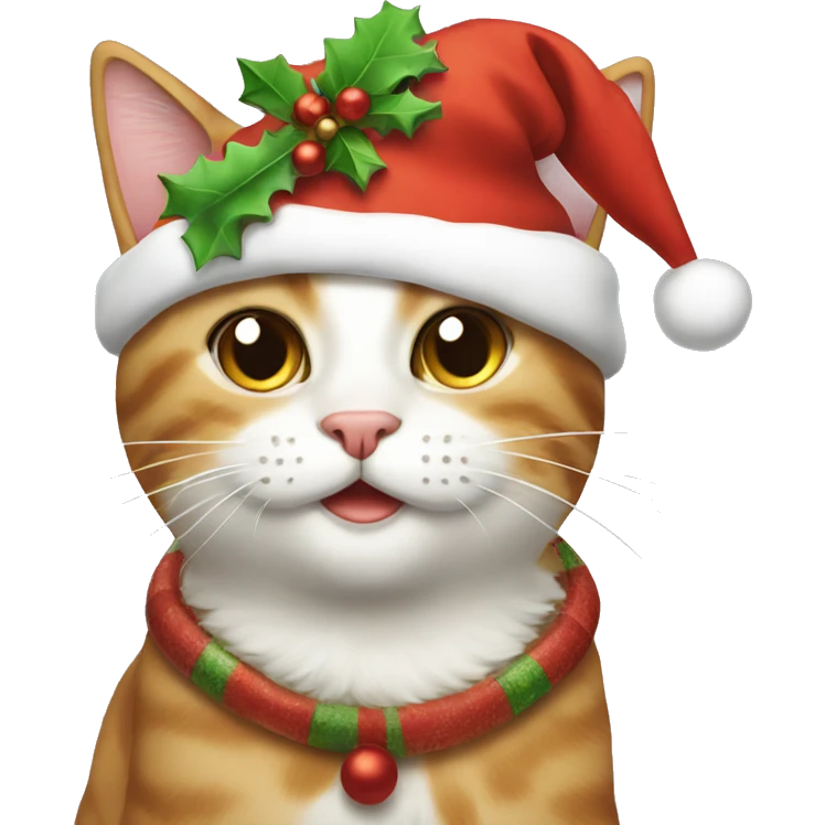Christmas cat emoji
