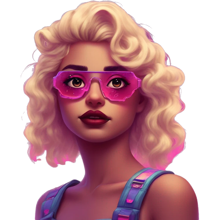 Synthwave sweetie in SNES style, oil paint, epic eyes, intricate lips, exquisite pose, beautiful, desirable, logical, Midsommar  emoji