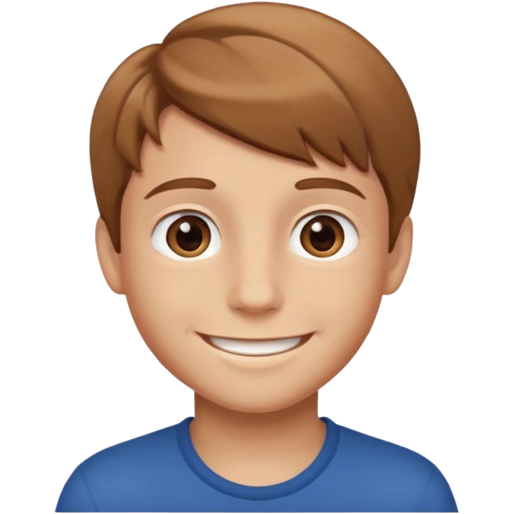 A boy sketch smiling emoji