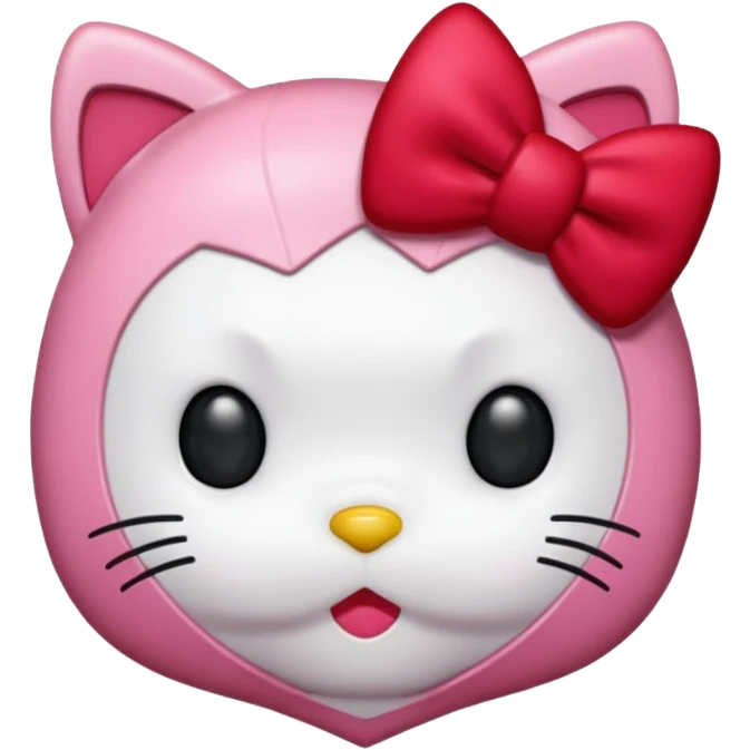 Hello kitty with spiderman kisses emoji