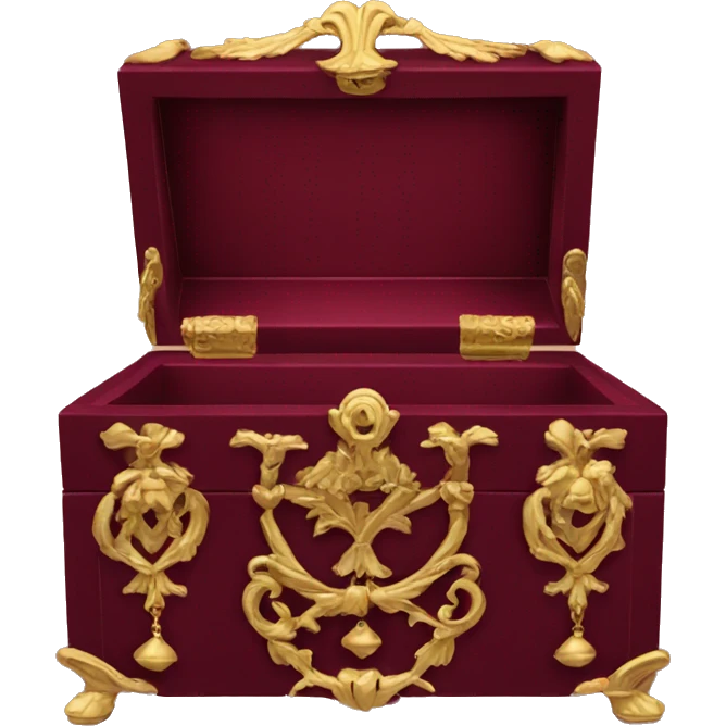 Regency jewelry box maroon color  emoji
