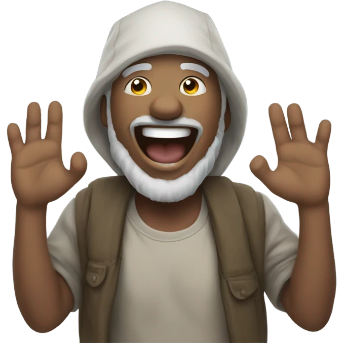happy homeless white people emoji