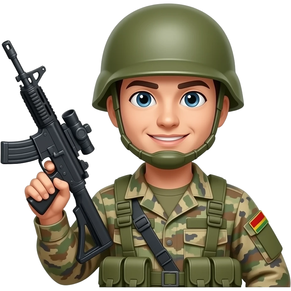 Solider holding gun emoji