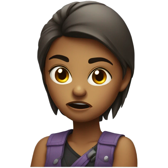 Mad girl with arms crossed and tongue out emoji