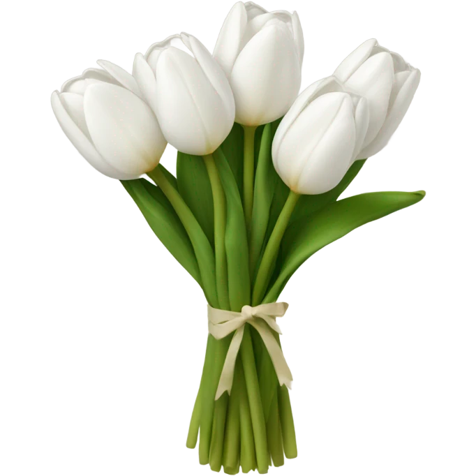 white tulip bouquet  emoji