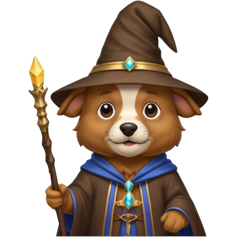 Dog wizard emoji