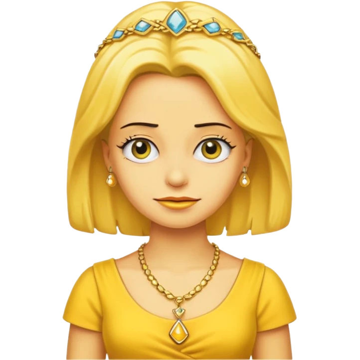 lisa Simpson yellow dress with neckless emoji