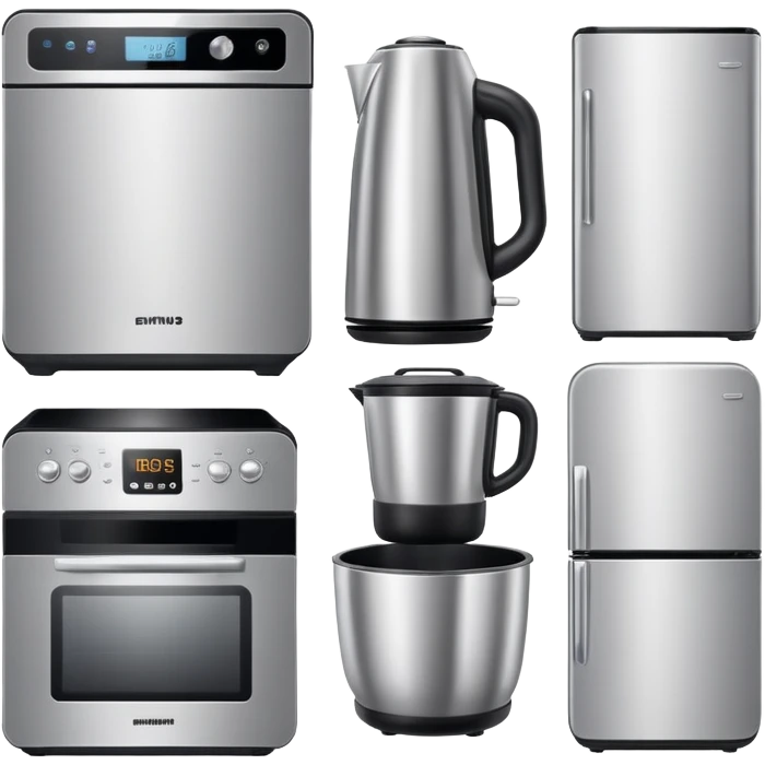 modern kitchen appliances set emoji