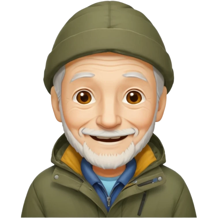 old Man in parka emoji