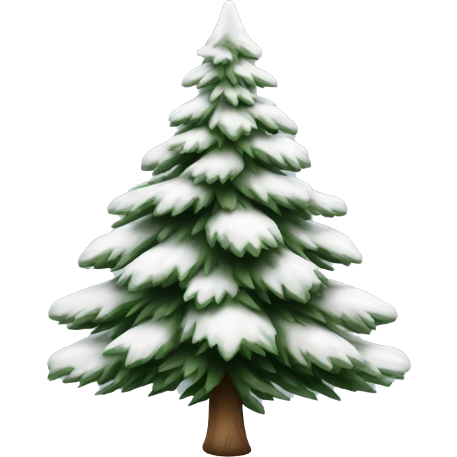  actual white fir christmas tree isolated.  emoji