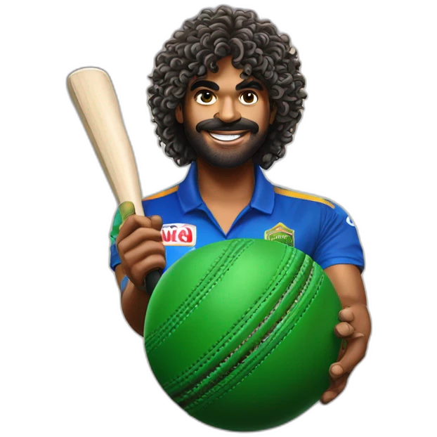 Lasith Malinga throws cricket ball emoji