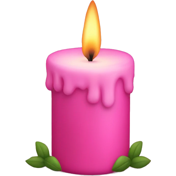 Pink candle emoji