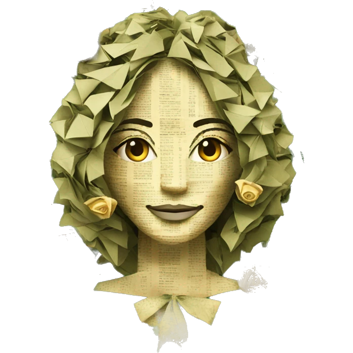  Hemp 420 lady face made of 420 origami newspaper roses hemp leaves lantern fairy lights burning paper and hemp leaves in hair  emoji