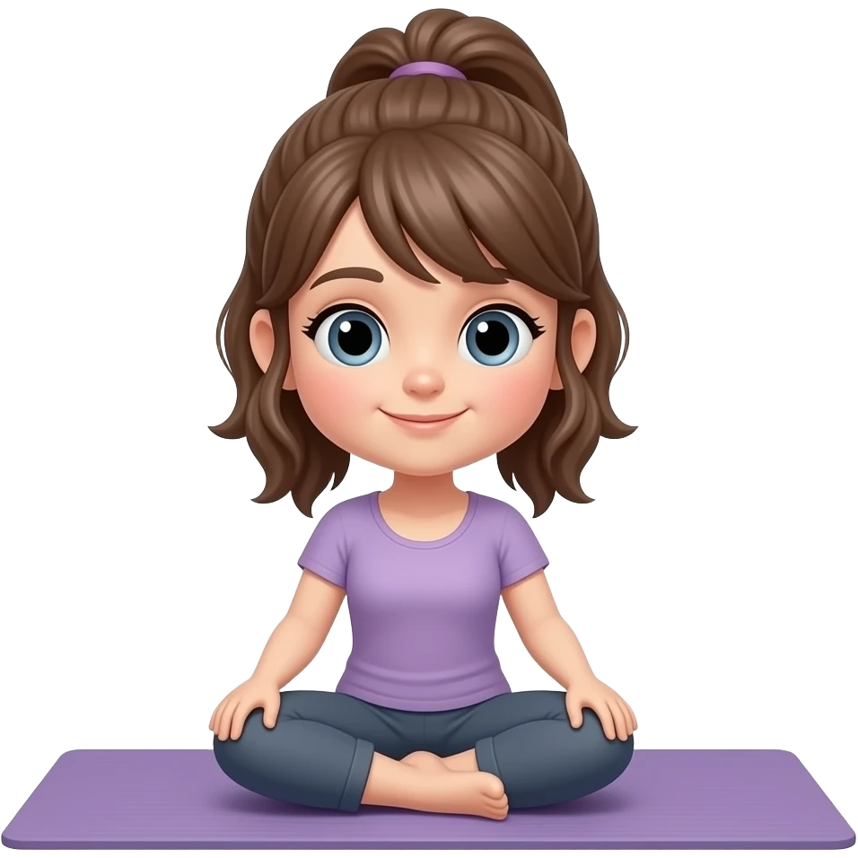 yoga mat girl emoji