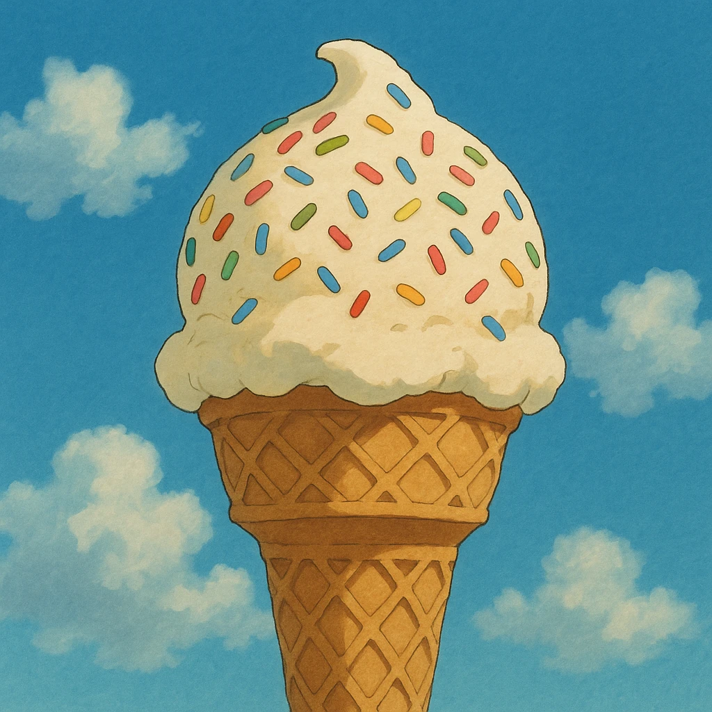 ice cream with sprinkles emoji