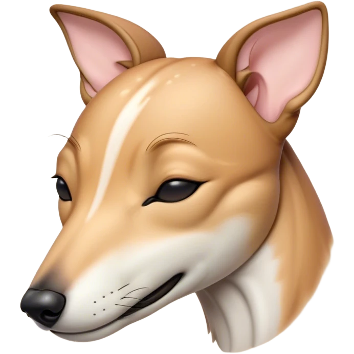 Meme-Worthy Cute Sleeping Fawn Greyhound Portrait Emoji, Head resting peacefully with a contented smile, showcasing a slender build and a luxuriously smooth fawn Fur, eyes shut in a serene nap, Simplified yet hilariously adorable features, highly detailed, glowing with a soft, drowsy light, high shine, relaxed and utterly lovable, stylized with an air of playful laziness, bright and heartwarming, soft glowing outline, capturing the essence of a comically sleepy racer, so meme-worthy it feels like it could instantly become the next viral sensation of adorable slumber! emoji