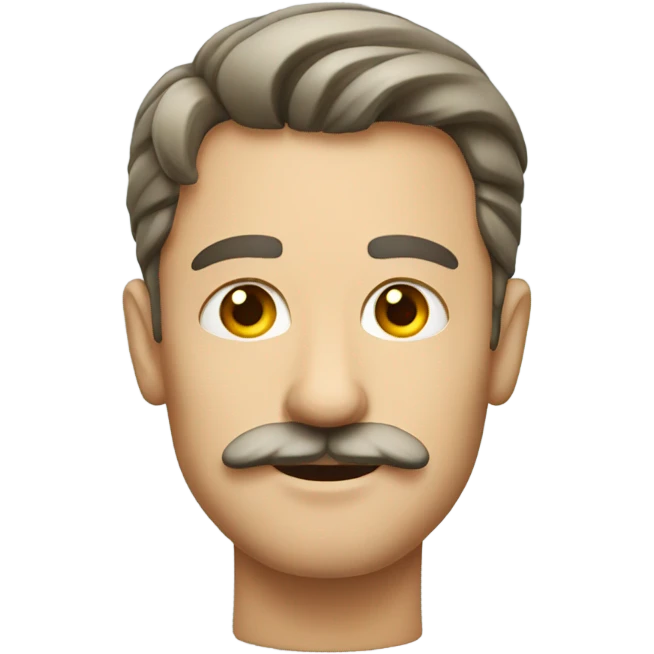 German with little mustache emoji